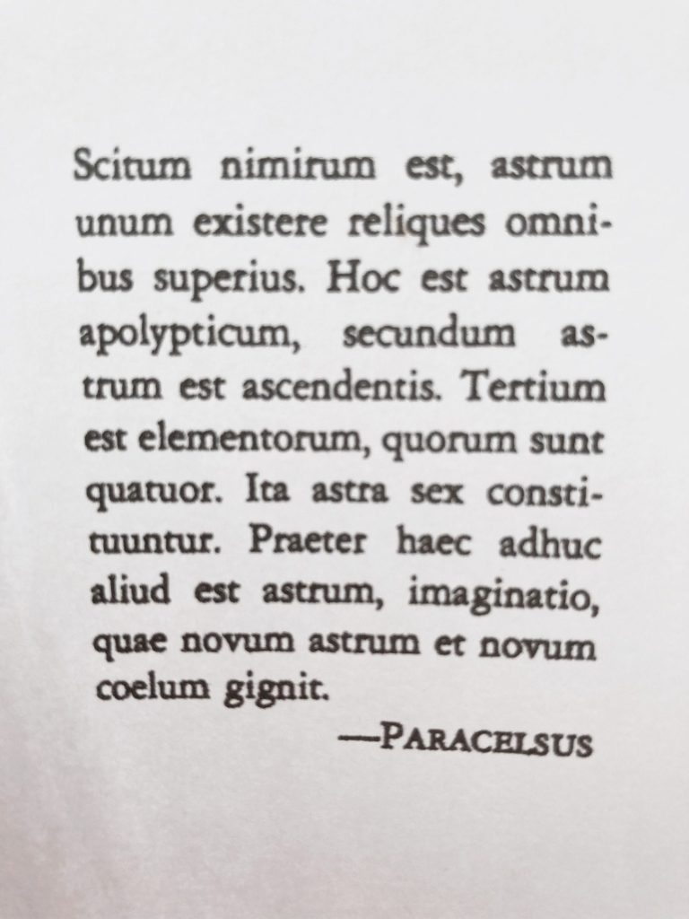 Motto in der Partitur von Adgar Varèses "Arcana"